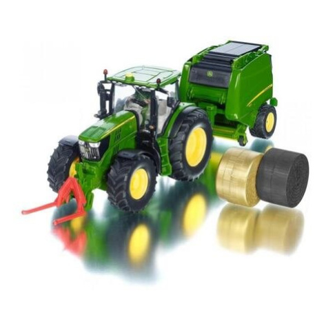SIKU Farmer - Traktor John Deere + balíkovačka 1:32