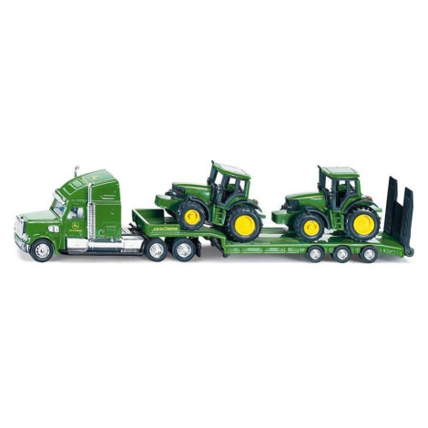 SIKU Farmer Tahač s podvalníkem a traktory John Deere, měřítko 1:87
