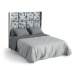 Estila Moderní luxusní postel Sajonia z masivního dřeva s čalouněným čelem a rámem na matraci 13