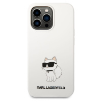 Karl Lagerfeld Liquid Silicone Choupette NFT kryt iPhone 13 Pro Max bílý