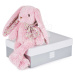 Plyšový zajac Bunny Pink Copain Calin Histoire d’ Ours v darčekovom balení ružový 40 cm od 0 mes