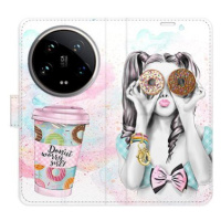 iSaprio Flip pouzdro Donut Worry Girl pro Xiaomi 14 Ultra