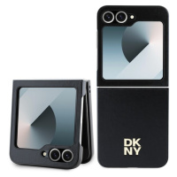 DKNY PU Leather Stack Logo kryt Samsung Galaxy Z Flip 6 černý