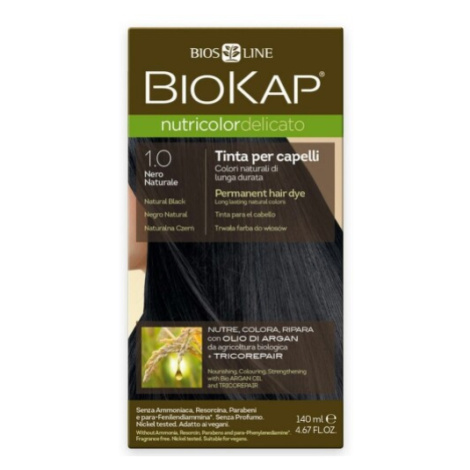BIOKAP Barva na vlasy 1.0 černá přírodní 140ml