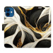 iSaprio flip pouzdro BlackGold Marble pro iPhone 12 mini