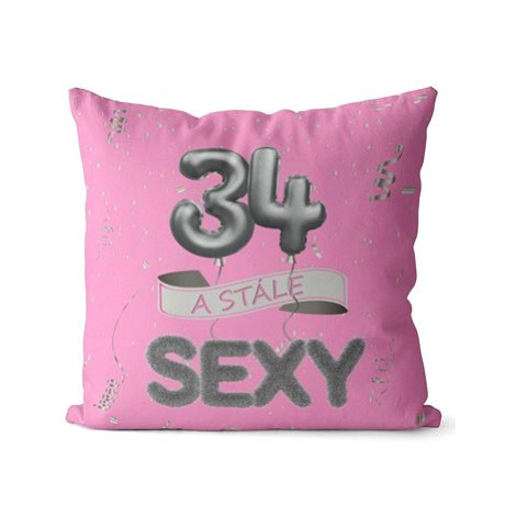 Impar polštář růžový Stále sexy věk 34