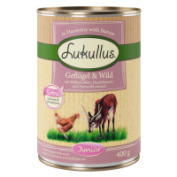 Lukullus 24 x 400 g - 20 + 4 zdarma - Junior drůbež & zvěřina