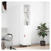 vidaXL Skříň highboard bílá s vysokým leskem 34,5x34x180 cm kompozit