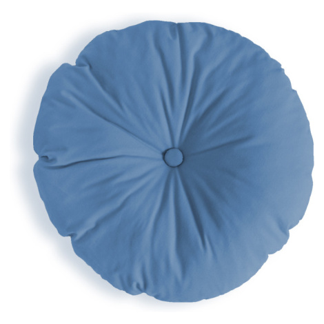 SenLove Dekorační bavlněný polštář KNOFLÍK Zvolte barvu: Modrá