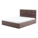 Čalouněná postel TORES s pěnovou matrací rozměr 140x200 cm Světle šedá