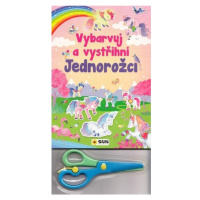 Vybarvuj a Vystřihni Jednorožci (růžová) NAKLADATELSTVÍ SUN s.r.o.