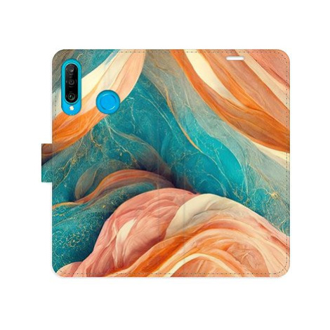 iSaprio flip pouzdro Blue and Orange pro Huawei P30 Lite