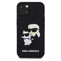 Zadní kryt Karl Lagerfeld 3D Rubber Karl and Choupette pro Apple iPhone 13, black