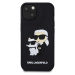 Zadní kryt Karl Lagerfeld 3D Rubber Karl and Choupette pro Apple iPhone 13, black