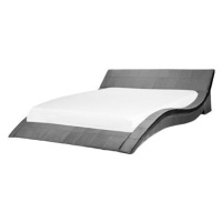 BELIANI postel VICHY 180 × 200 cm, velur, šedá