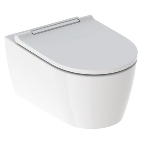 Geberit ONE - Závěsné WC se sedátkem softclose, TurboFlush, KeraTect, bílá/chrom 500.202.01.1