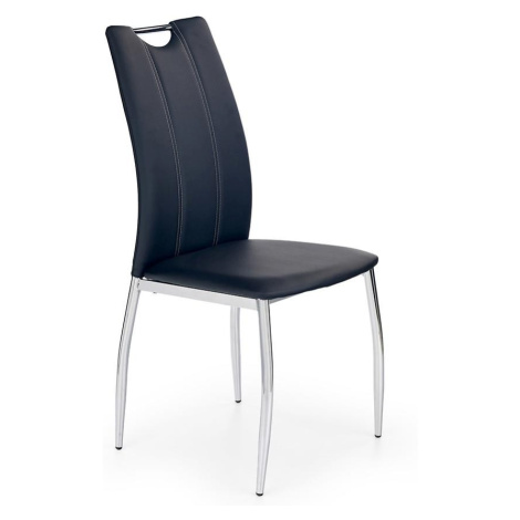 Židle K187 kov/eko kůže černá 46x56x97 BAUMAX