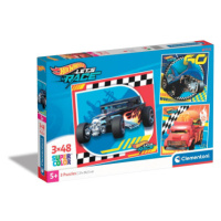 Clementoni - Puzzle 3x48 Square Hot Wheels