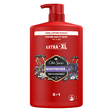 Old Spice Night Panther Sprchový Gel A Šampon Pro Muže 1000 ml Dlouhotrvající Svěžest