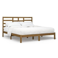 Rám postele medově hnědý masivní dřevo 200 × 200 cm, 3105818