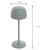 Lindby Nabíjecí stolní lampa LED Lindby Arietty, šalvějově zelená, sada 2 kusů