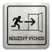 Accept Piktogram "nouzový východ IV" (80 × 80 mm) (stříbrná tabulka - černý tisk)