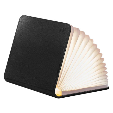 Rozkládací světlo "Smart Book" mini, černá kůže - Gingko