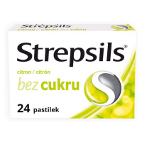 Strepsils Citron bez cukru 24 pastilek