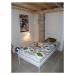 Kovová postel Romantic Rozměr: 90x200 cm, barva kovu: 9B bílá stříbrná pat.