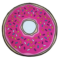 Růžová bavlněná plážová osuška ø 150 cm Donut – JAHU collections