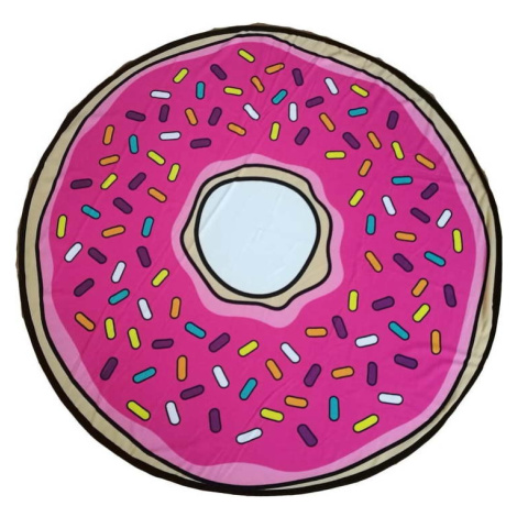 Růžová bavlněná plážová osuška ø 150 cm Donut – JAHU collections