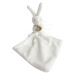 Plyšový zajíček na mazlení Bunny Flower Box Doudou et Compagnie bílý 10 cm v dárkovém balení od 