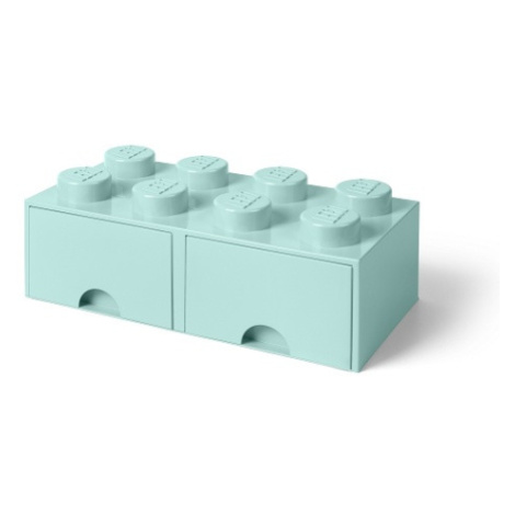 Smartlife LEGO úložný box 8 s šuplíky - aqua