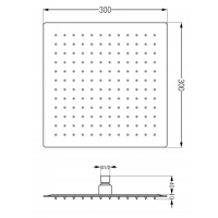 MEXEN Slim déšt 30x30 cm bílá 79130-20