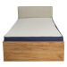 Studentská postel ezra 120x200cm - dub zlatý/krémová