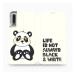 Flipové pouzdro na mobil Samsung Galaxy A7 2018 - M041S Panda - life is not always black and whi