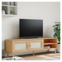 vidaXL TV skříňka SENJA ratanový vzhled hnědá 158x40x49 cm borovice