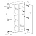 Meblar Šatní skříň LUCA LC03 | eukalypt/dub baltic