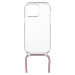 Pouzdro FIXED Pure Neck s růžovou šňůrkou na krk pro Apple iPhone 13 Pro Max