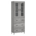 vidaXL Skříň highboard šedá sonoma 69,5 x 34 x 180 cm kompozitní dřevo