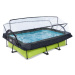 Bazén s krytem a filtrací Lime pool Exit Toys ocelová konstrukce 220*150 cm zelený od 6 let