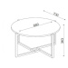 Sofahouse Designový konferenční stolek Palti 68 cm vzor ořech