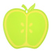TORO Prkénko kuchyňské, tvar jablko, plast