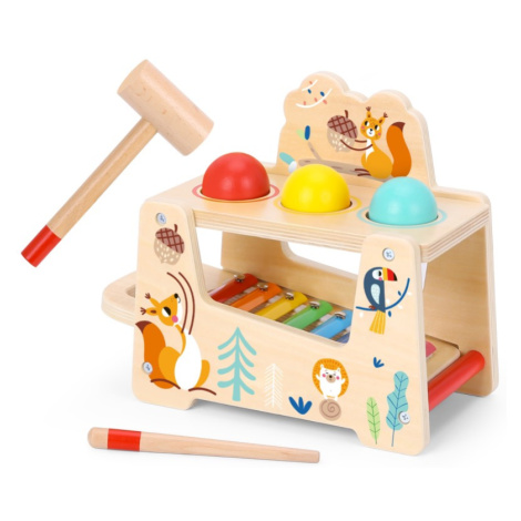 Dřevěná hračka Hudební stolek pro děti s xylofonem