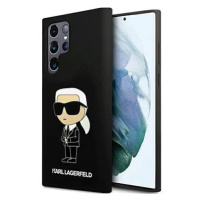 Karl Lagerfeld Liquid Silicone Ikonik NFT Zadní Kryt pro Samsung Galaxy S24 Ultra Black