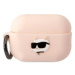 Pouzdro Karl Lagerfeld AirPods Pro 2 cover pink Silicone Choupette Head 3D (KLAP2RUNCHP)