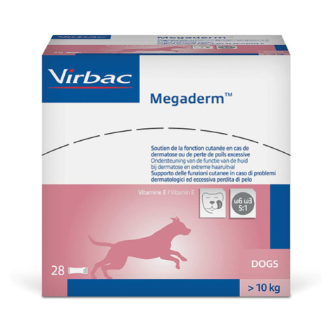 Virbac Megaderm pro psy a kočky - 28 x 8 ml, pro psy s hmotností nad 10 kg