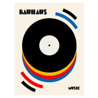 Ilustrace Bauhaus Musik Retro Illustration, Retrodrome, 30x40 cm