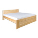 Drewmax Manželská postel - masiv LK102 | 160 cm borovice Moření: Olše