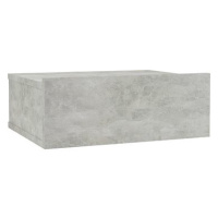 Nástěnný noční stolek betonově šedý 40x30x15 cm dřevotříska